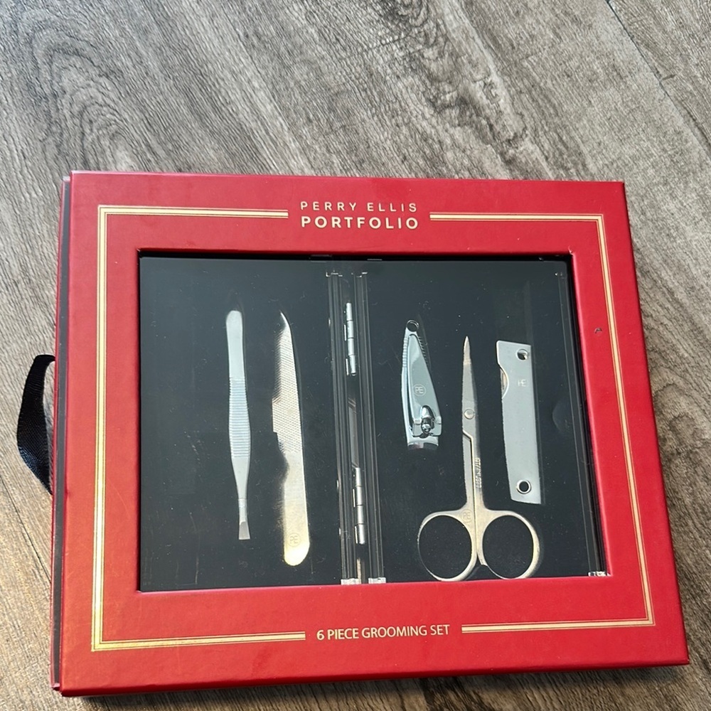 Perry Ellis Men's Portfolio 5 Pc Manicure Set, Blk, One Size